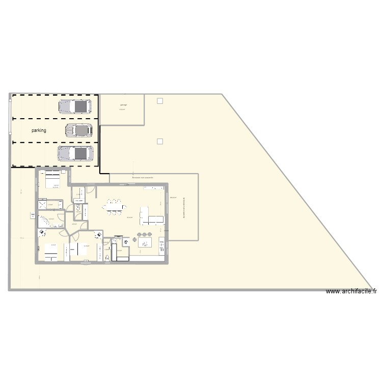 plan villa 2 sans garage. Plan de 0 pièce et 0 m2
