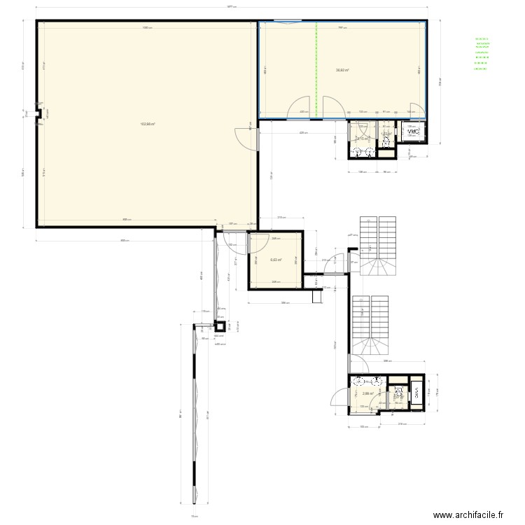 Salle du conseil 3 étage. Plan de 11 pièces et 157 m2