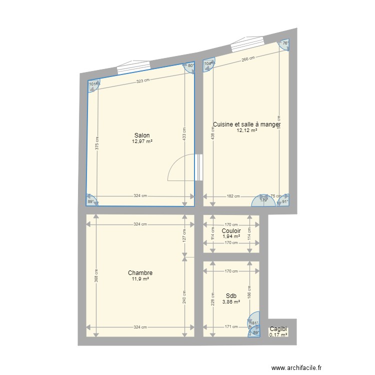 Lauriston. Plan de 0 pièce et 0 m2