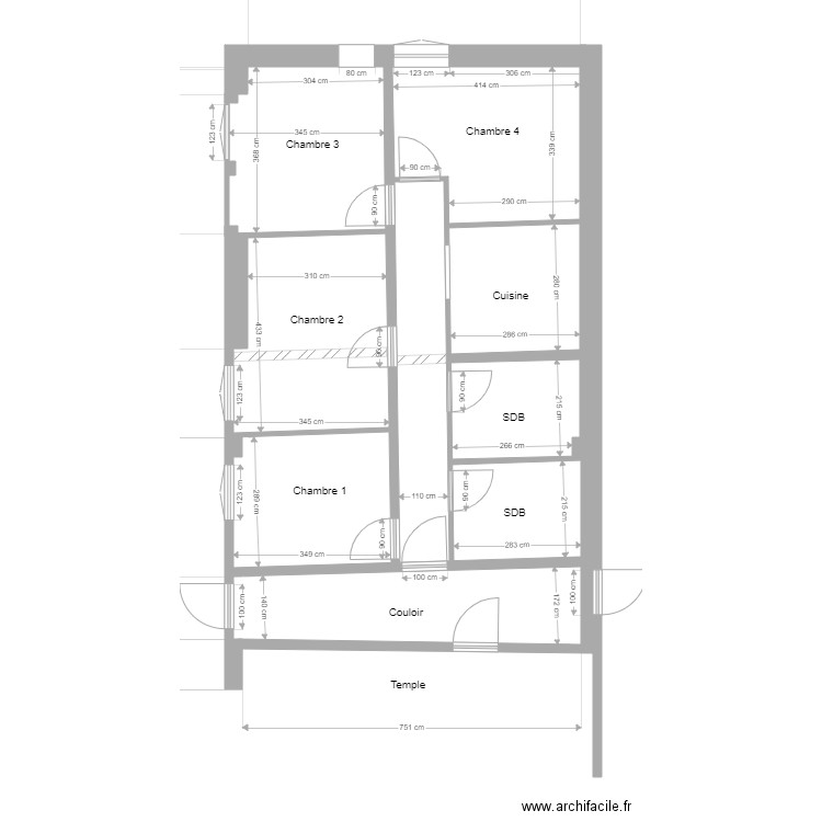 Chambres asso ferme v2. Plan de 0 pièce et 0 m2