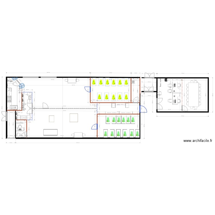 creche 18 avec 22 enfants bureau intérieur et passage. Plan de 0 pièce et 0 m2