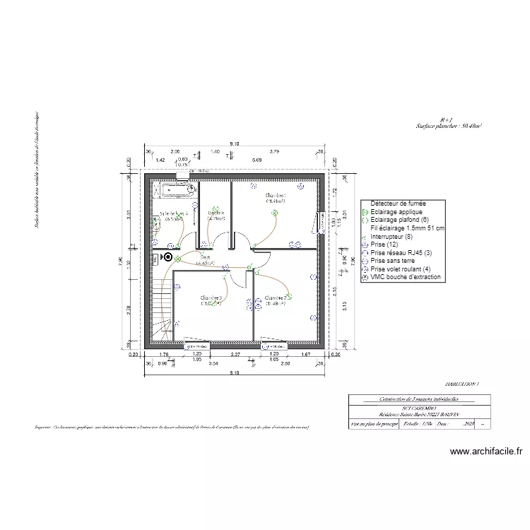 SCI CAREMBO ETAGE. Plan de 