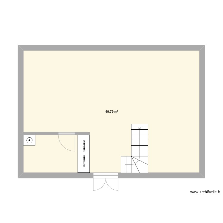 Villa Si 2. Plan de 1 pièce et 50 m2