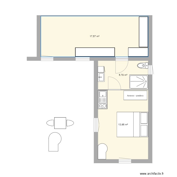 FACADE SUD VERSION 1. Plan de 0 pièce et 0 m2