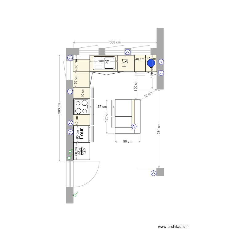 CUISINE 2 0. Plan de 0 pièce et 0 m2
