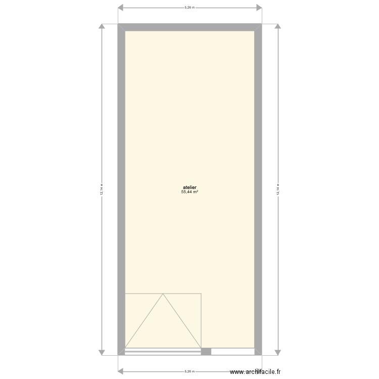 condeissiat. Plan de 1 pièce et 55 m2