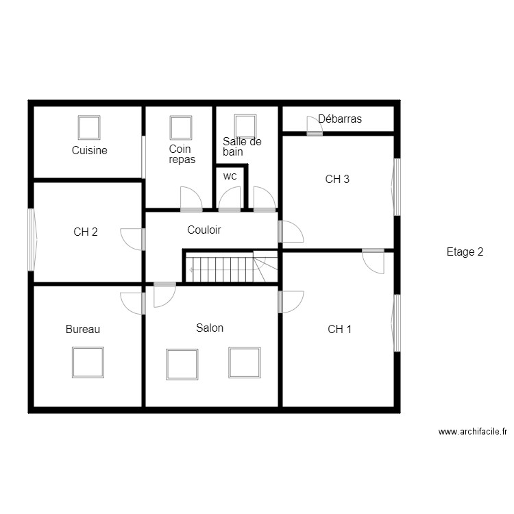 Croquis App SCI Sandra Paul. Plan de 0 pièce et 0 m2