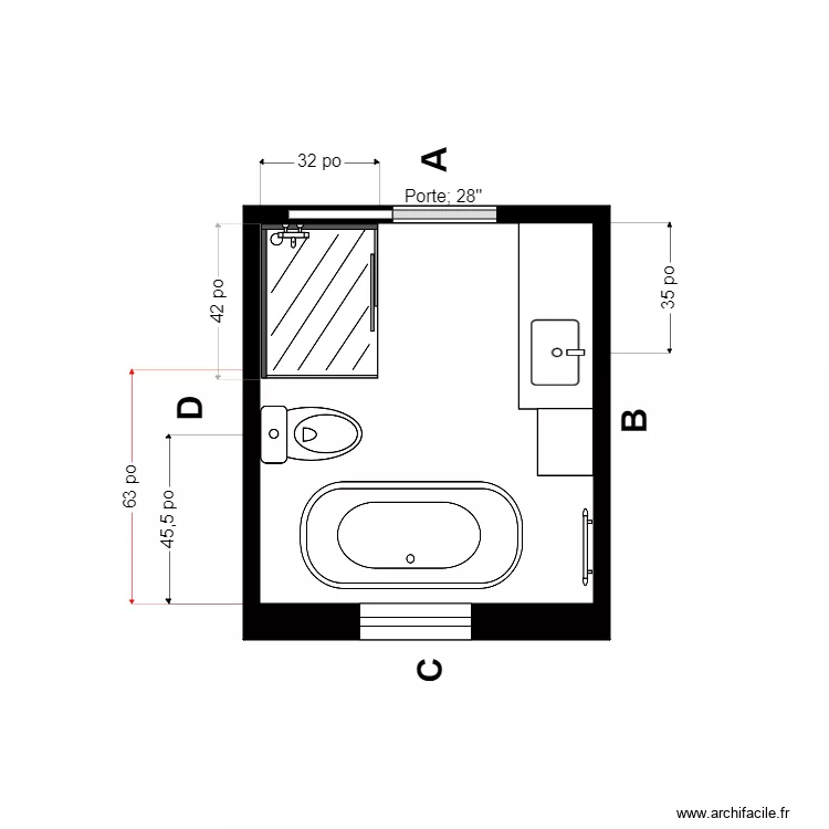 JGagn&eacute; plomberie. Plan de 