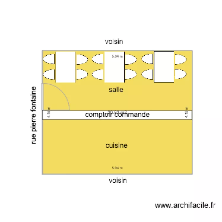 pierre fontaine. Plan de 