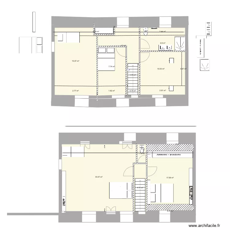 Carantec 1er Niveau 1001. Plan de 