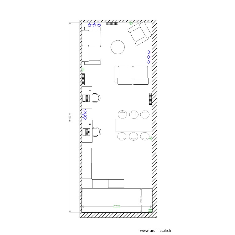 Etat projeté  Salle de repos. Plan de 0 pièce et 0 m2