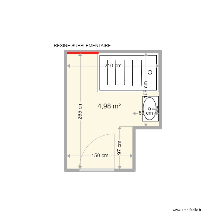 TREHOU MARTINE . Plan de 1 pièce et 5 m2