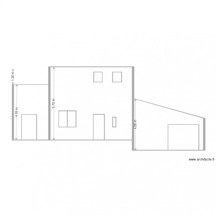 Vue jardin. Plan de 0 pièce et 0 m2