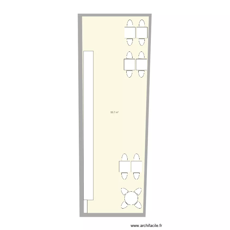 caf&eacute; ardennais entr&eacute;e resto. Plan de 