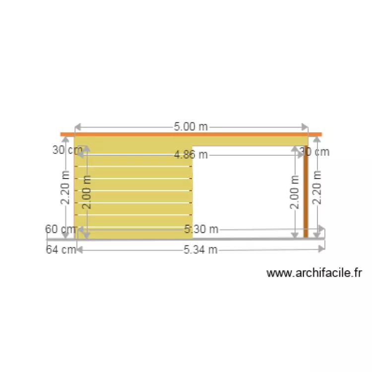 facade abri ouest 1. Plan de 