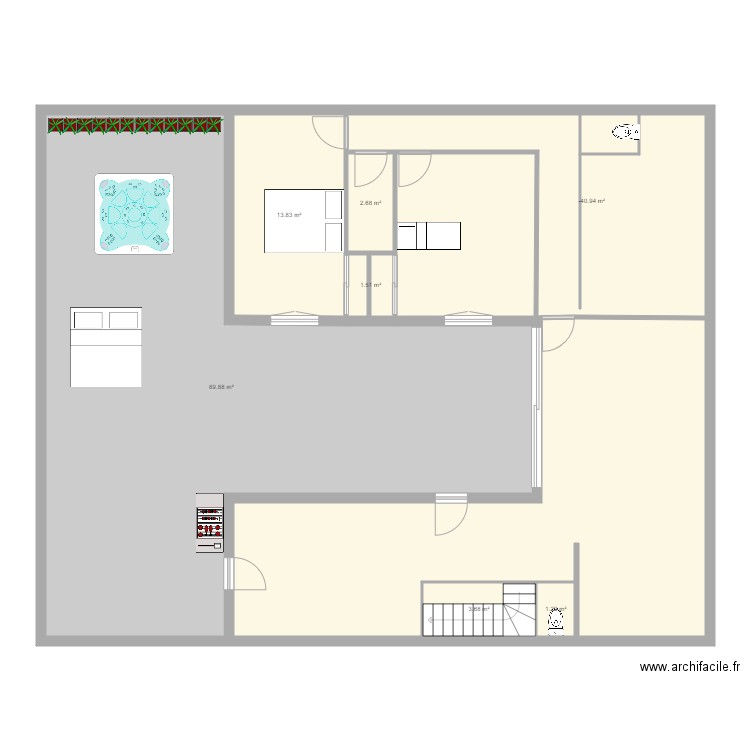 PROJET LINAS V5. Plan de 7 pièces et 138 m2