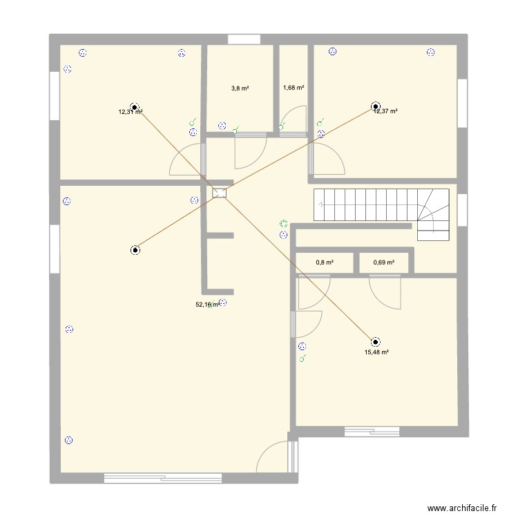 sophie. Plan de 8 pièces et 99 m2