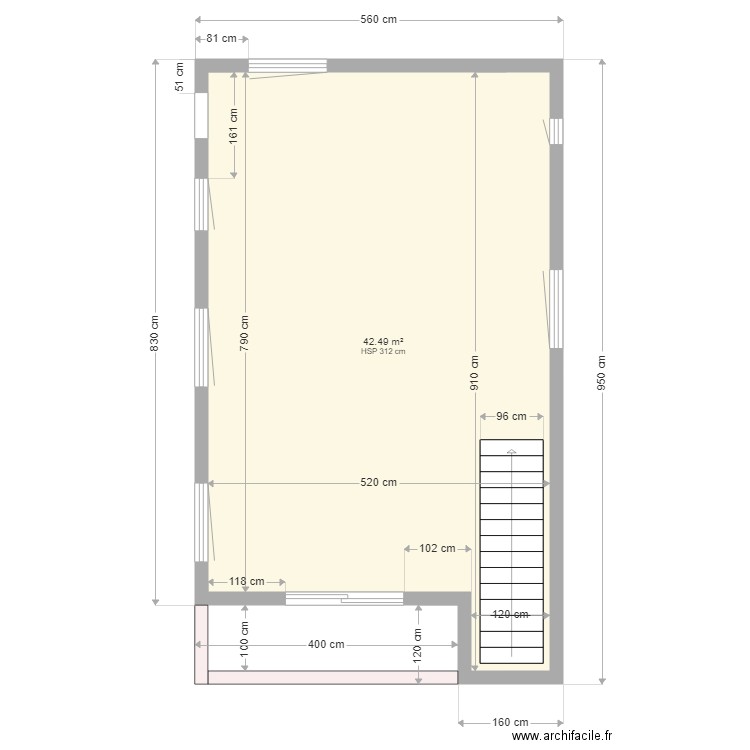 ETAGE ELEVATIONS MURS et MENUISERIES. Plan de 0 pièce et 0 m2