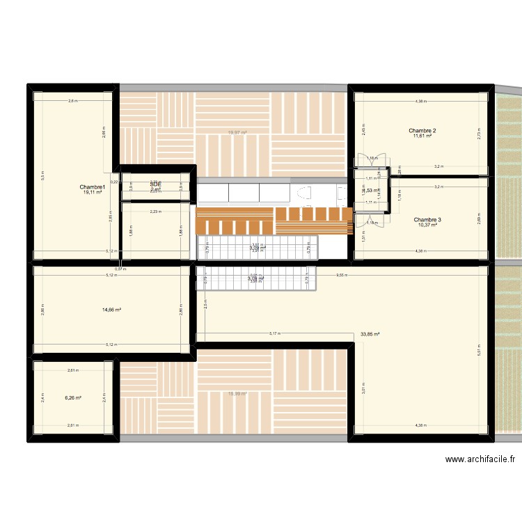 VANNES . Plan de 20 pièces et 356 m2