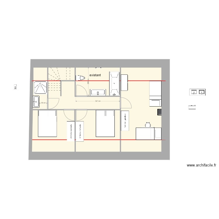 mallassagne étage. Plan de 0 pièce et 0 m2