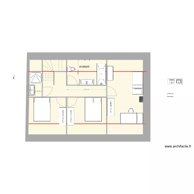 mallassagne &eacute;tage. Plan de 