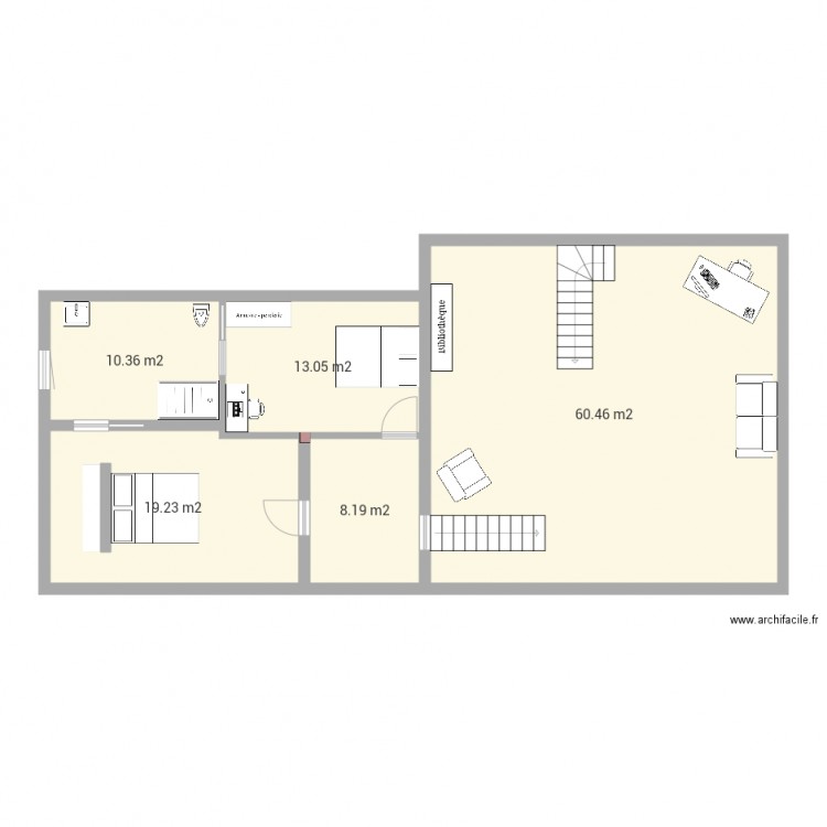 Co maison5. Plan de 0 pièce et 0 m2