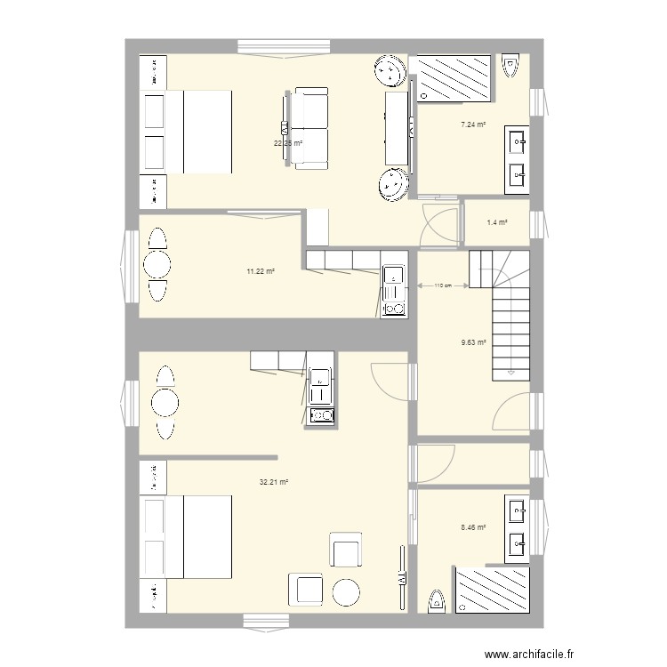 K ET N 2  nic mag. Plan de 0 pièce et 0 m2