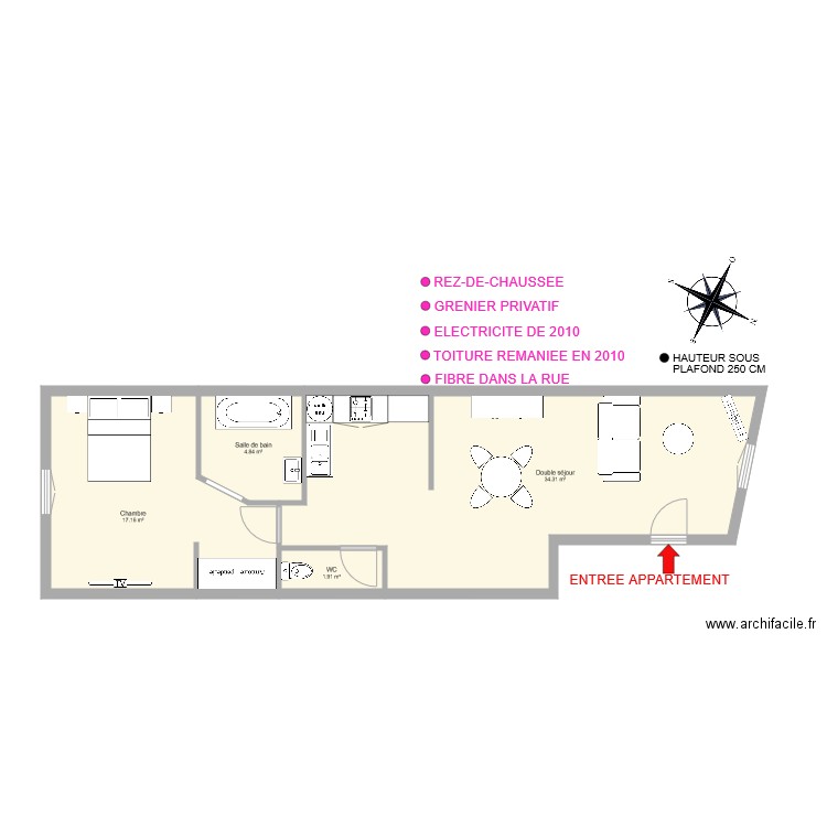 Guéin. Plan de 0 pièce et 0 m2