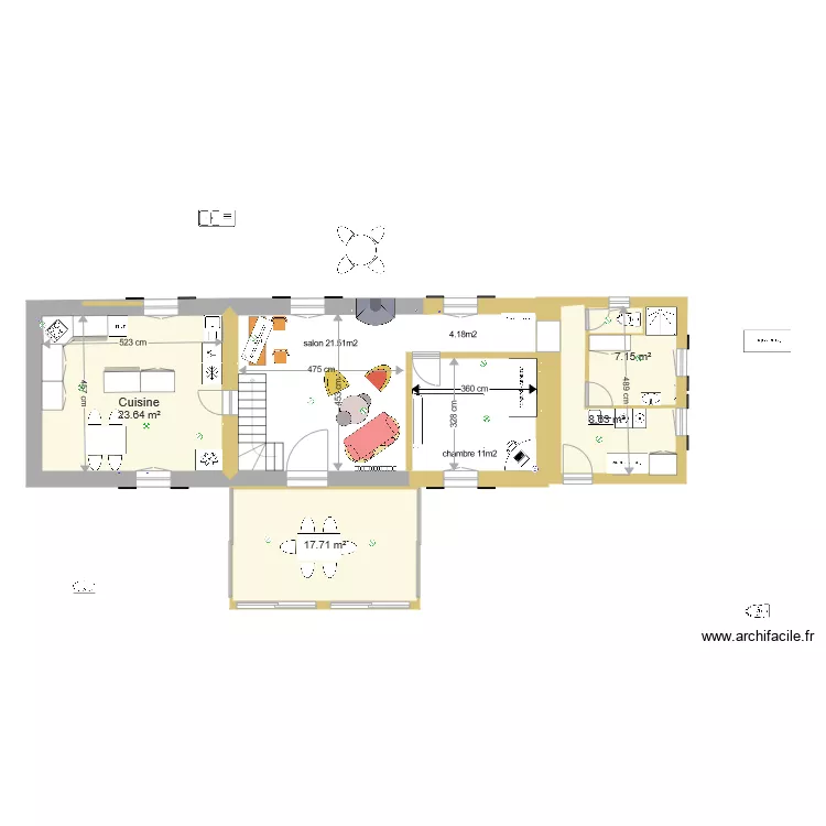 maison lavignassecuisine2. Plan de 