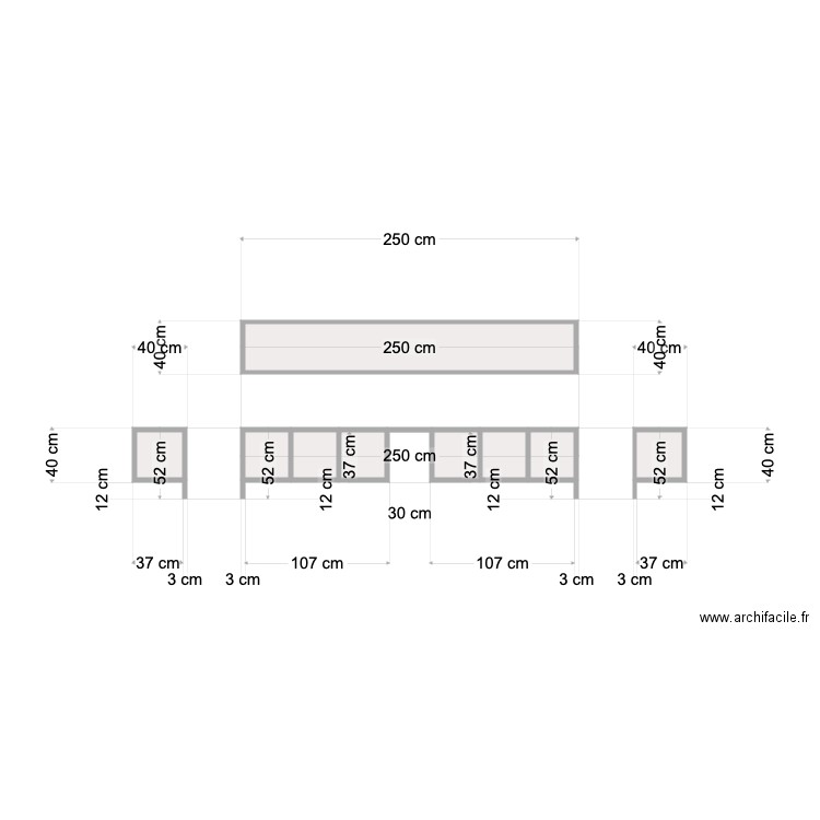 Meuble TV  Vinyle. Plan de 9 pièces et 2 m2