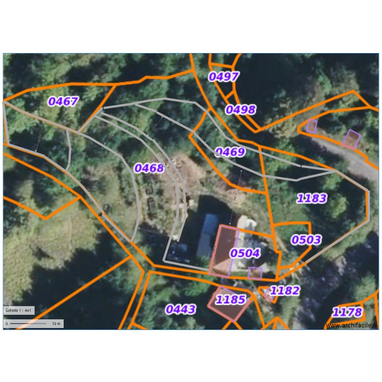 las carrieres. Plan de 0 pièce et 0 m2