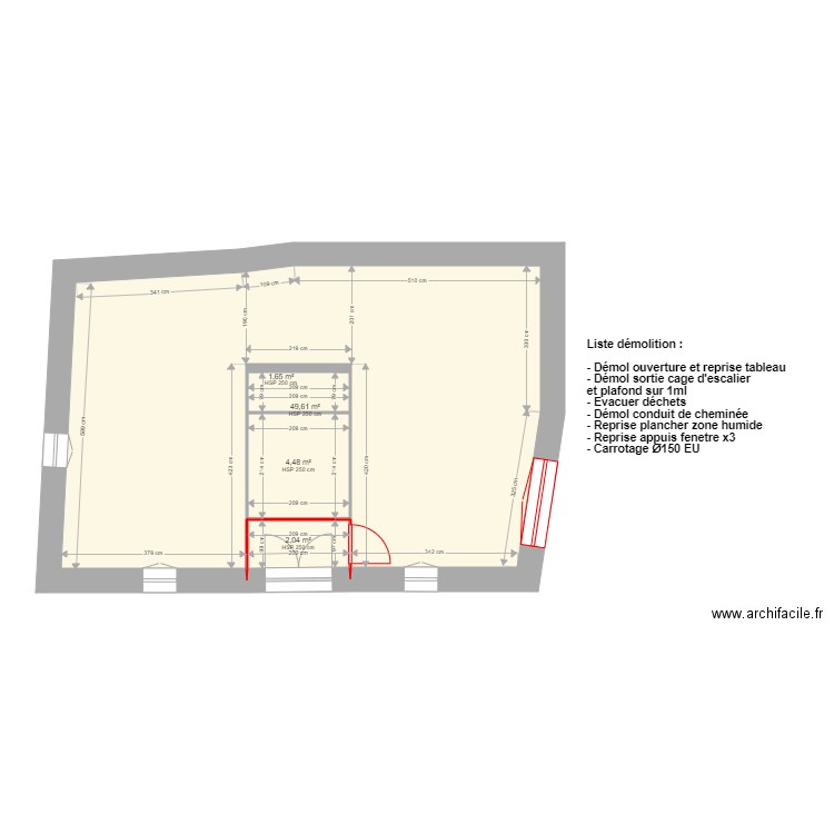 Malaucene R3 démolition. Plan de 0 pièce et 0 m2