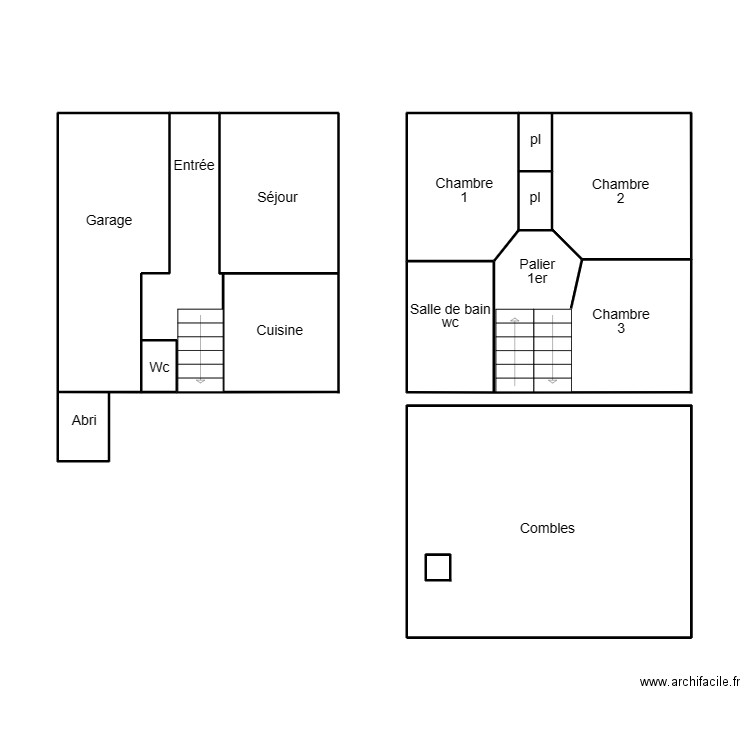 QUIMPER MORVAN PLOEUC. Plan de 7 pièces et 48 m2