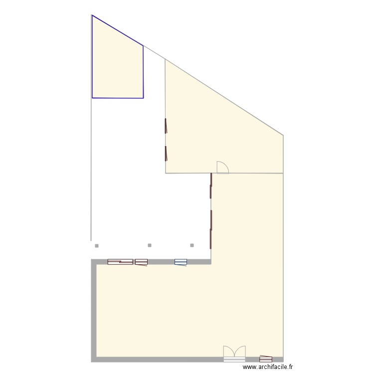 Plan masse Abri de Jardin en limite propriété Urbanisme. Plan de 3 pièces et 171 m2