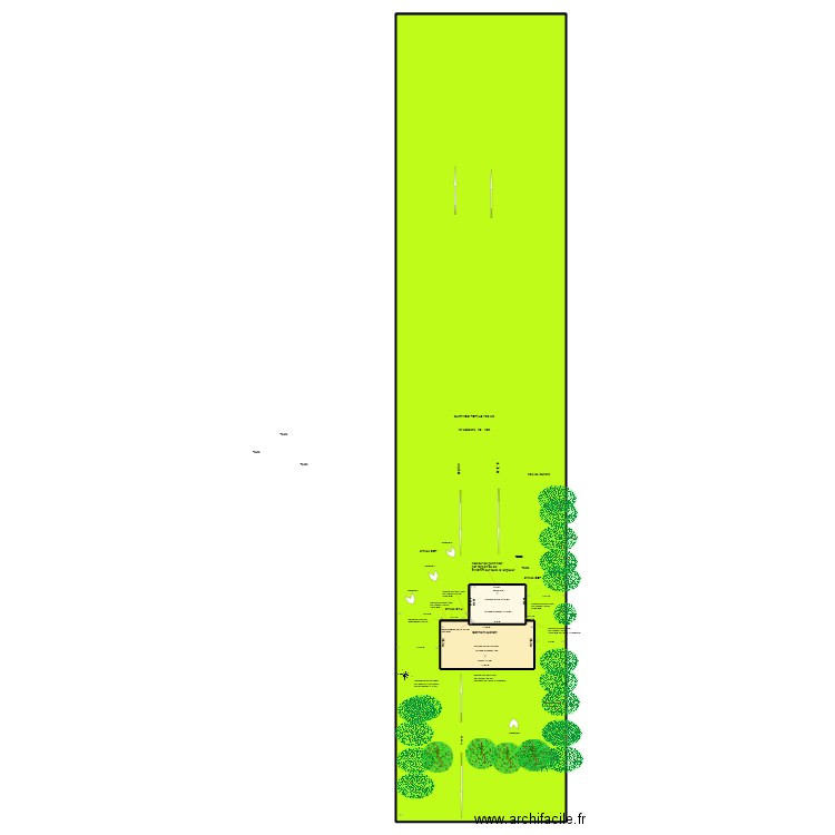 DP2 PLAN DE MASSE. Plan de 3 pièces et 798 m2