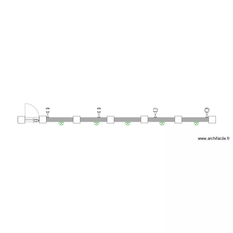 Permsub large wall lighting. Plan de 