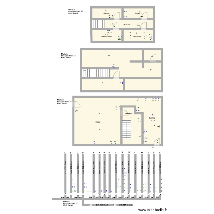 Marbaix . Plan de 10 pièces et 152 m2