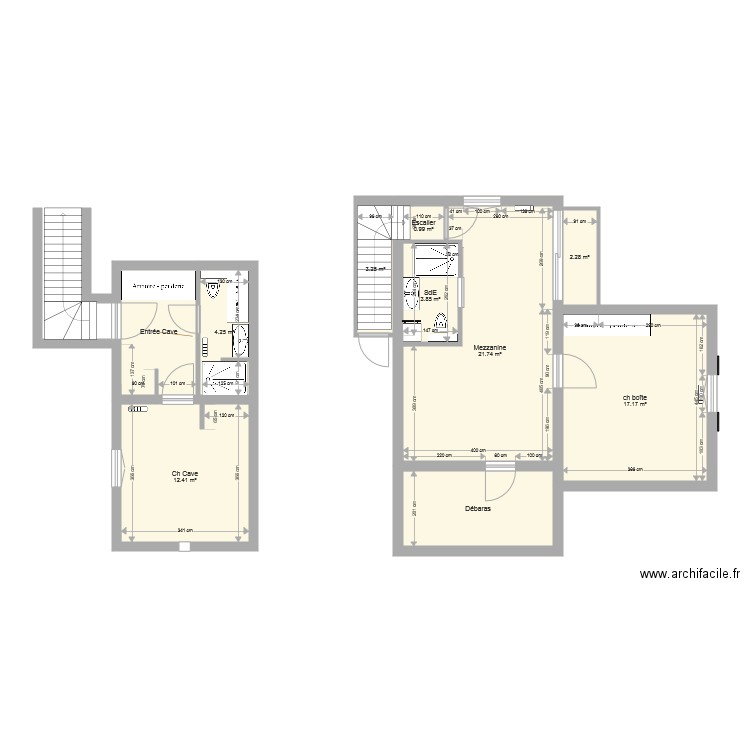 Paradou Mezzanine Cave. Plan de 0 pièce et 0 m2