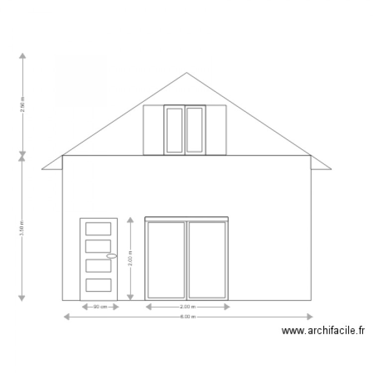 Pignon EST. Plan de 0 pièce et 0 m2