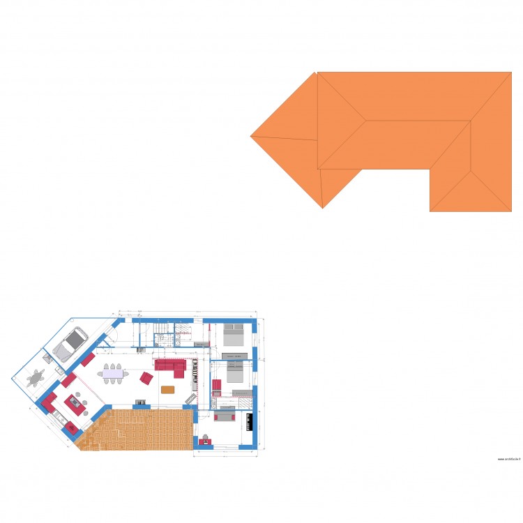 villa plein pied 17juin 2018  plan4. Plan de 0 pièce et 0 m2