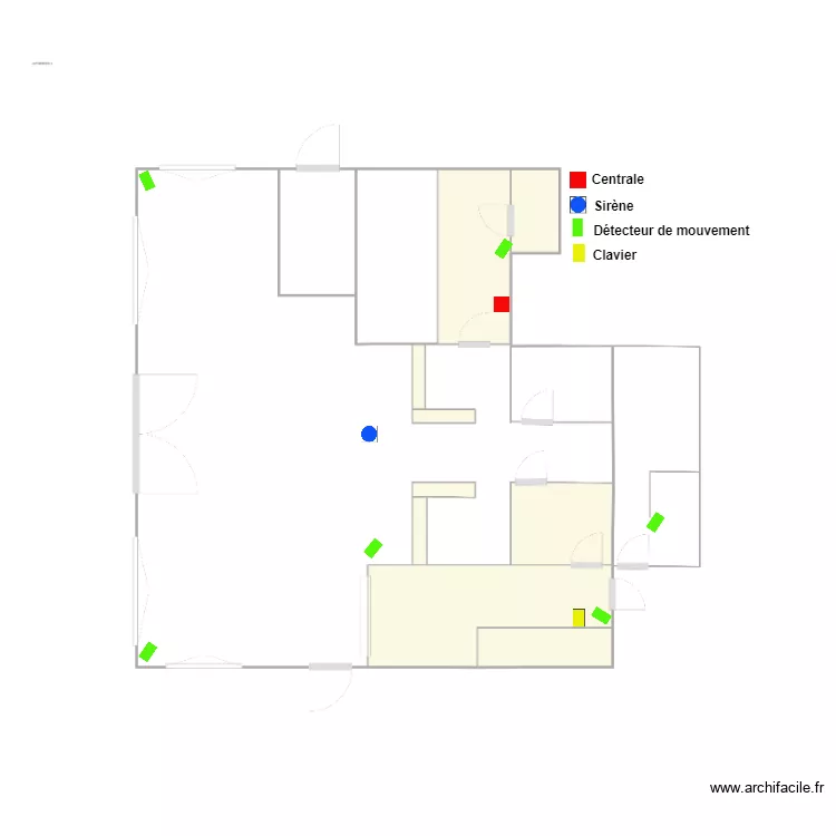 la plancha Alarme. Plan de 