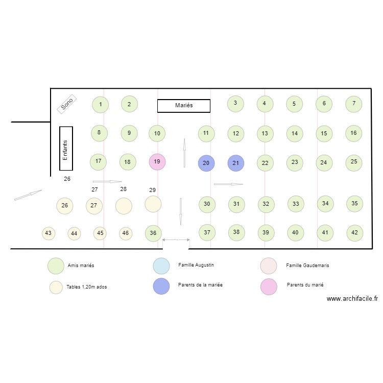 Disposition tables Chateau de Beauregard 2. Plan de 0 pièce et 0 m2