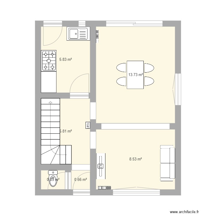 ostricout. Plan de 0 pièce et 0 m2