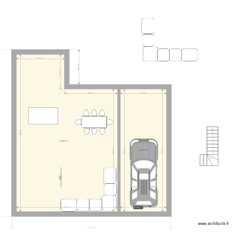 Garage droite 12x11 5. Plan de 0 pièce et 0 m2