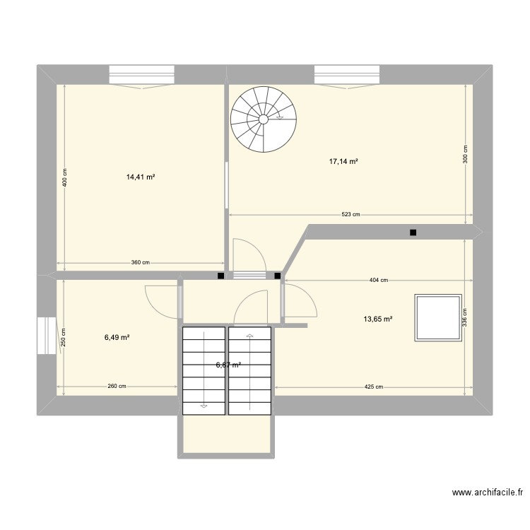 APPARTEMENT GEP. Plan de 5 pièces et 59 m2