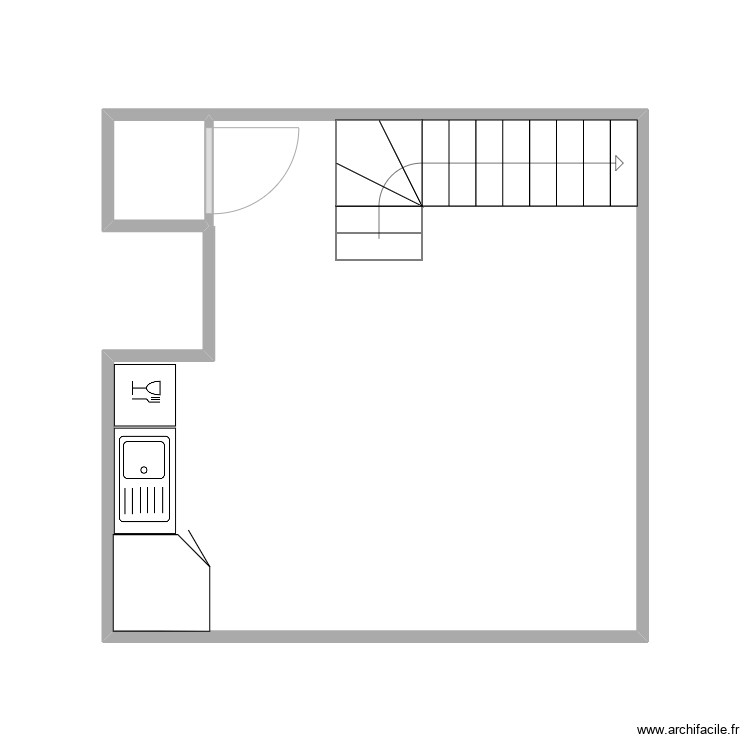 www - Plan 2 pièces 22 m2 dessiné par DAVID matespi