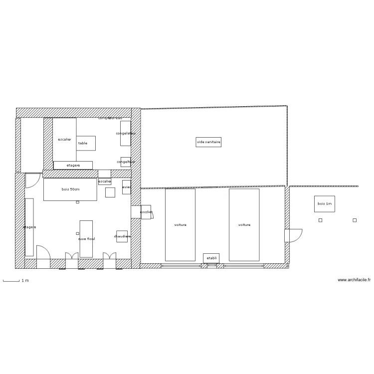 garage. Plan de 