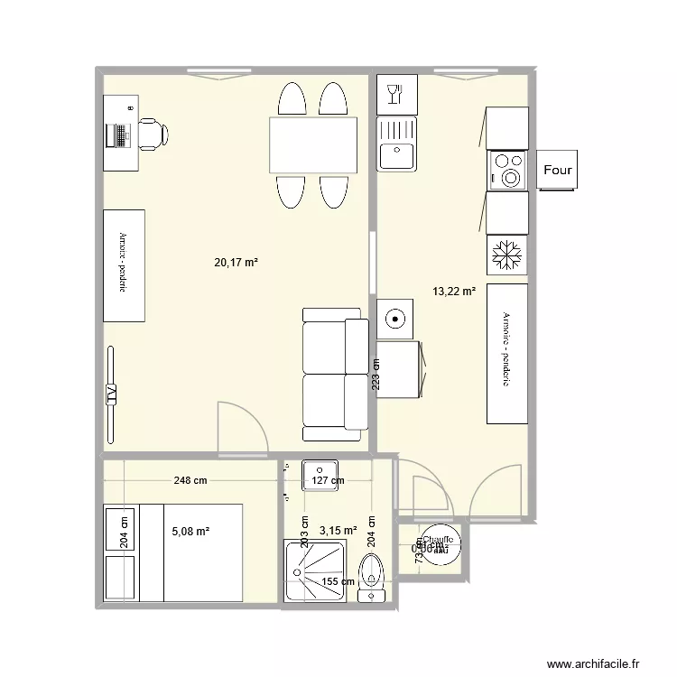 St jean Toulon. Plan de 5  et 42 m²