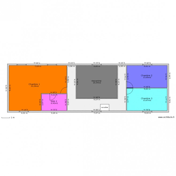 étage . Plan de 0 pièce et 0 m2