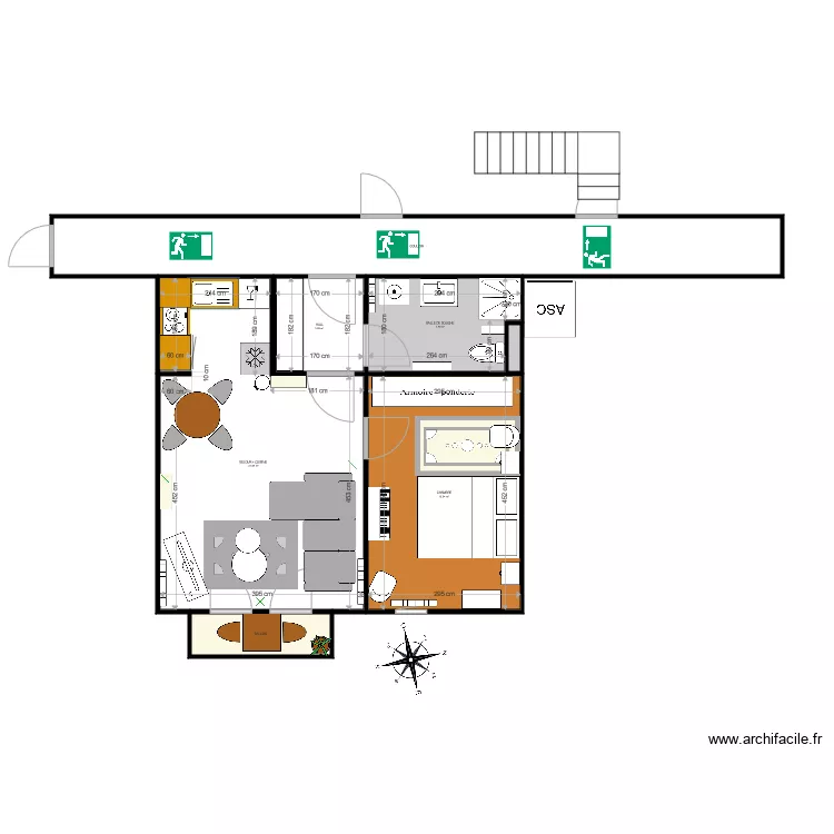 appartement Gembloux. Plan de 